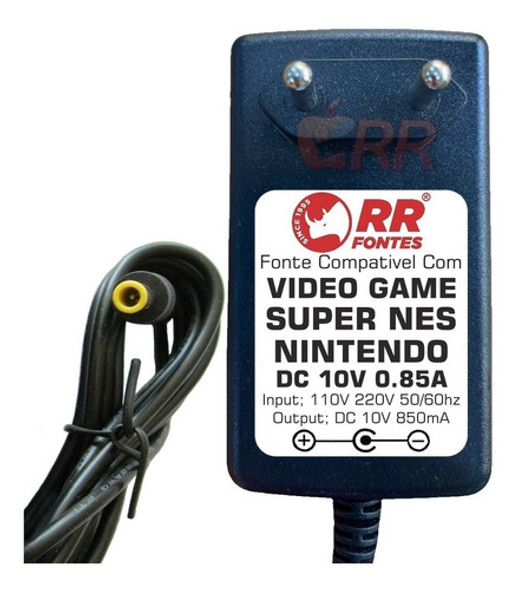 Fonte Dc 10v Pra Video Game Console Nintendo Nes 2 0