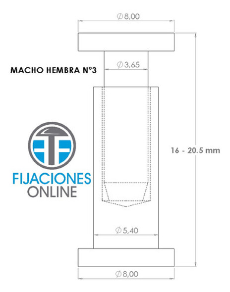 Remaches Para Cuchillo Nº3 Bronce X 50 Juegos 1