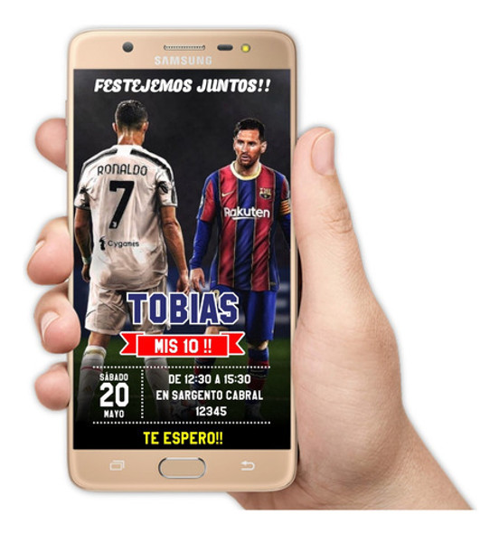 Invitacion Digital Para Whatsapp Messi Vs Ronaldo 0