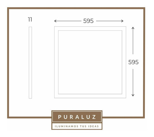 Panel Led 60x60 Cuadrado 40w Blanco Frio 6000k 1