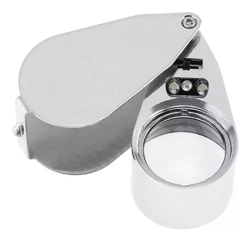 Lupa Alta Graduacion 40x 25mm Lente Mineral Luz Led Uv 0