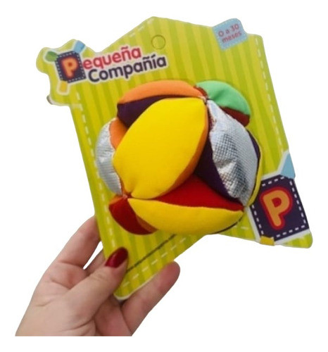 Pelota Montessori Con Cascabel Bebe 10 Cm 0