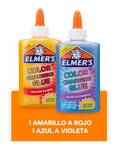 Kit De Slime Elmers Cambia De Color Con Sol Azul Y Amarillo 0
