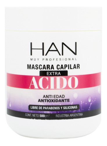 Han Extra Acido Mascara Antioxidante Anti Edad Pelo Grande 0