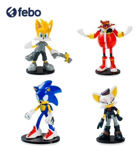 Sonic Pack X4 Figuras 8cm Articuladas Tails Coleccionable 1
