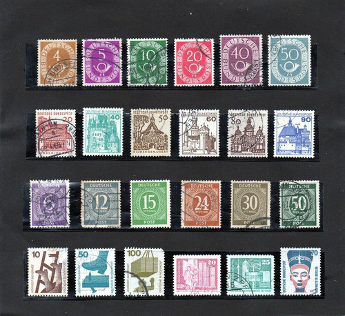 Alemania 1947/58, Lindo Lote De 24 Sellos Usados, Mira!!! 0