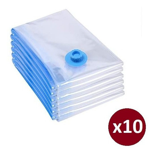 Pack X10 Bolsas De Vacio Para Guardar Ropa Sabanas 90x130 Cm 1