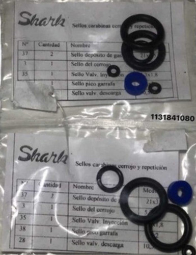 Kit De Orings Originales Shark Para Rifles Co2  Reparación 1