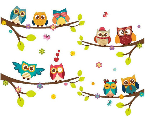 Elecmotive Pegatinas Pared Búhos Árbol Etiquetas 0