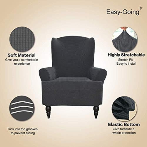 Easy-going Stretch Wingback Chair Sofá Slipcover Funda De So 1
