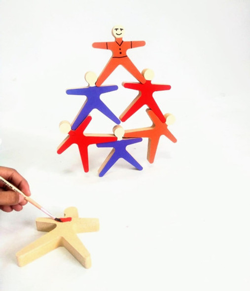 Acrobatas - Juego Didactico De Mesa De Diseño En Madera 0