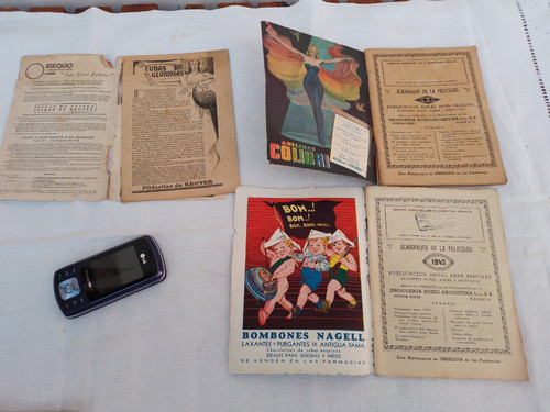 Lote Antiguos Almanaque D La Felicidad Y Publicidad D Router 0