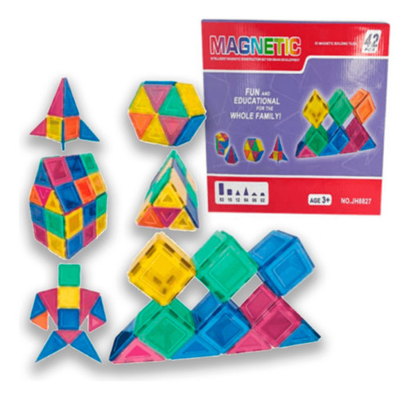 Magic Magnetic Bloques Grandes Para Armar 42 Piezas 0