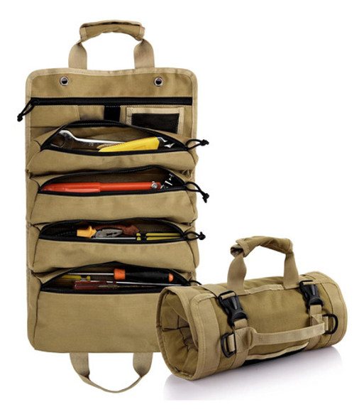 Bolso Organizadora Enrollable Para Herramientas-khaki 0 Bolso Organizadora Enrollable Para Herramientas-khaki 0