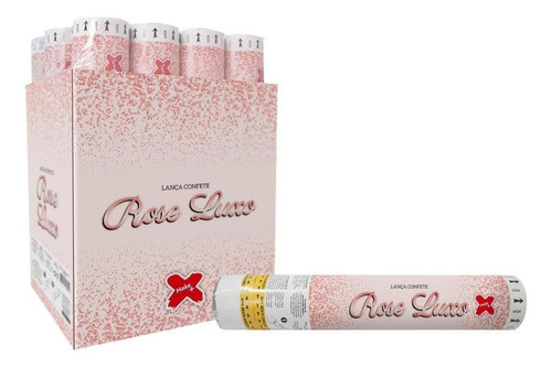 Lança Confete Coração Metalizado Rose Love Gold 30cm 0