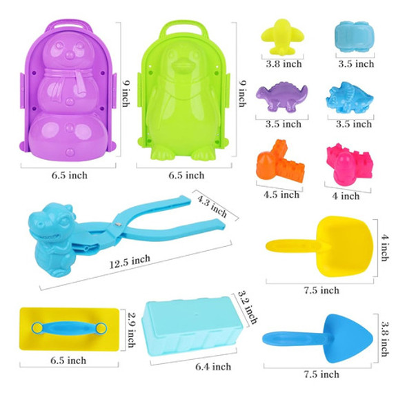 16pcs Snowball Maker Juguetes De Nieve Para Niños Moldes De 1
