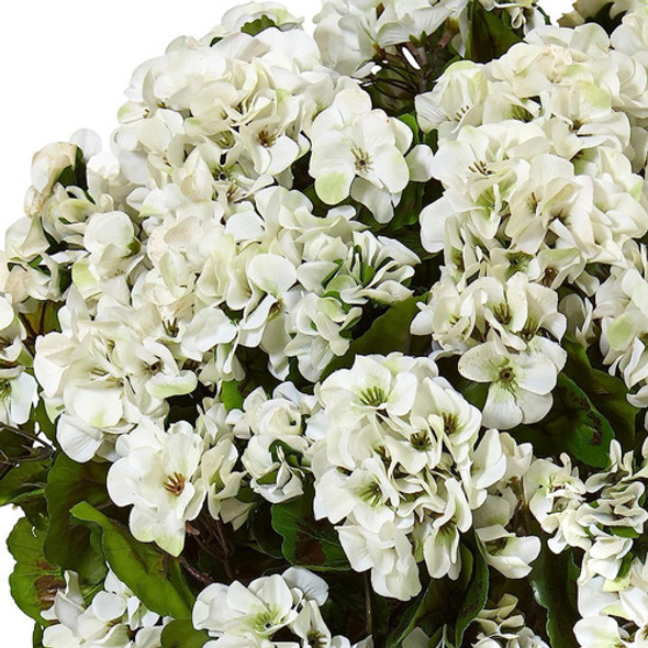 Planta Con Flores De Seda De Geranio Casi Natural 6998-wh N 1