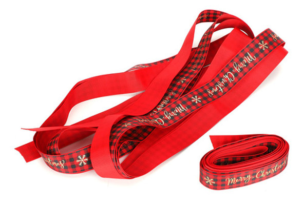 Fitas De Decoração De Natal, 2 Peças, 5 Jardas, 25 Mm, Festa 1 Fitas De Decoração De Natal, 2 Peças, 5 Jardas, 25 Mm, Festa 1