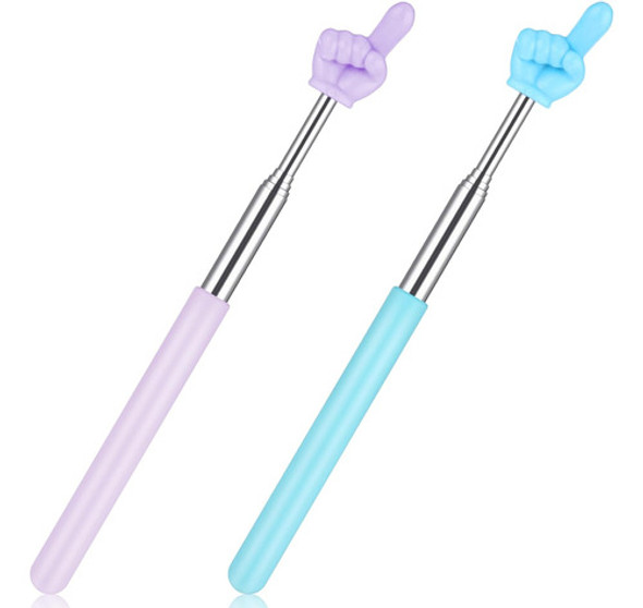 Varitas De Dedo Telescópicas Azul Y Púrpura Extendibles 0