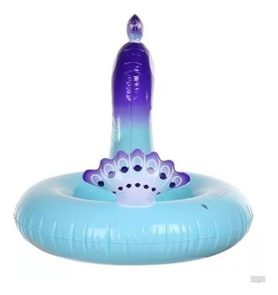 Boia Inflável Adulto Gigante Pavão Azul Sol Praia Verao 1