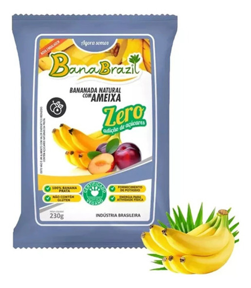 Kit 03 Doce De Bananinha Zero Açucar 10x23g Ameixa Promoção 0