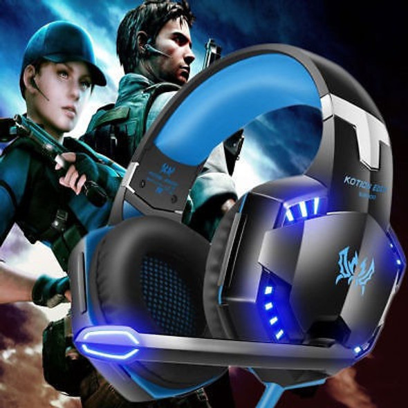 3,5 Mm Gaming Headset Mic Led Auriculares Estéreo Surr Oreja 1