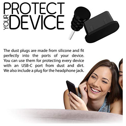 Pack X10 Tapon Antipolvo Cubre Usb-c Y Jack P / Celular 1