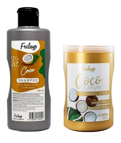 Shampoo 950cc + Mascara 1kg - Coco Frilayp Cabellos Resecos 0