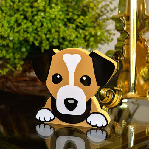 Cachorro Fox Madeira Decoryou - Ref 312 - 17,9 X 20,2 Cm 1
