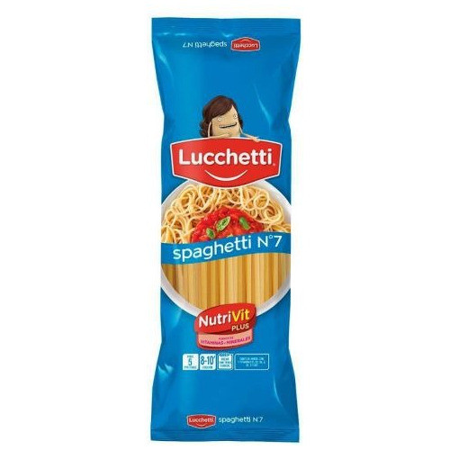 Fideos Lucchetti Spaghetti N°7 500gr X20 Unidades 0
