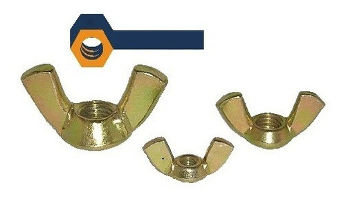 Tuerca Mariposa Hierro Zincada 3/8 (9,52 Mm)  X50un 1