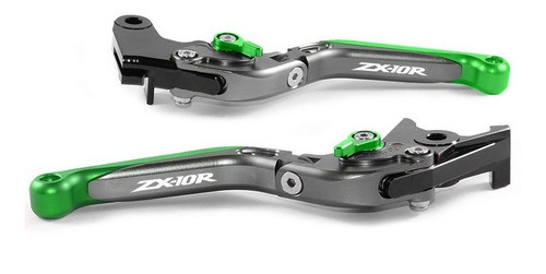 Levas Rebatibles Kawasaki Zx10r Verde Gris Mk Motos 0