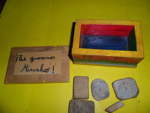 Estuche Madera Caja Cajita Dia D La Madre Goma Borrar Laufer 1