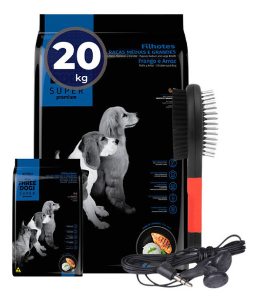 Three Dogs Cachorro Razas Medianas Y Grandes 15 Kg + Regalo 0 Three Dogs Cachorro Razas Medianas Y Grandes 15 Kg + Regalo 0