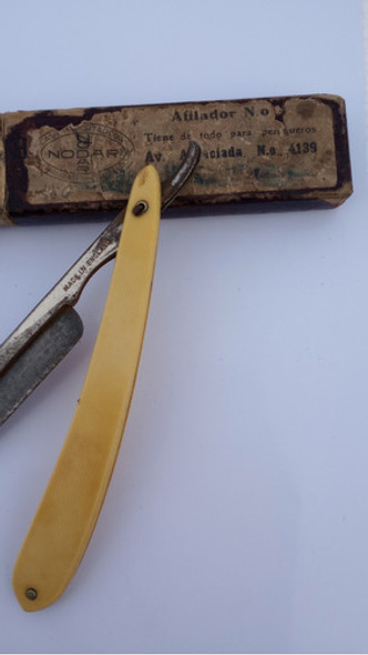 Antigua Navaja Con Estuche England Grabada 1