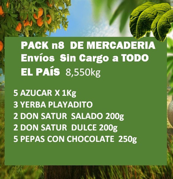Pack 8 De Mercadería Envíos Sin Cargo A Todo El Pais 1
