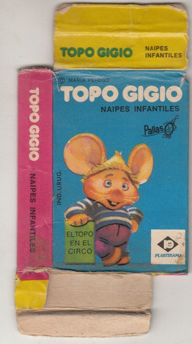 Vintage Juego Naipes Topo Gigio En El Circo Pallas Uruguay 0