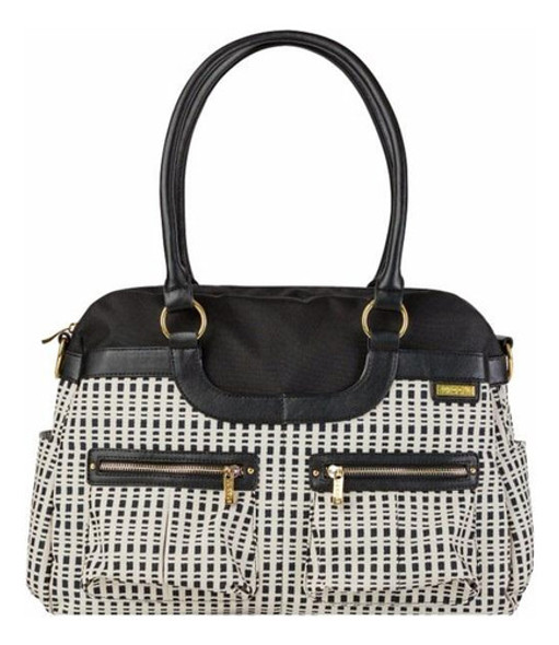 Bolso Maternal Jj Cole Satchel Black&cream 0 Bolso Maternal Jj Cole Satchel Black&cream 0