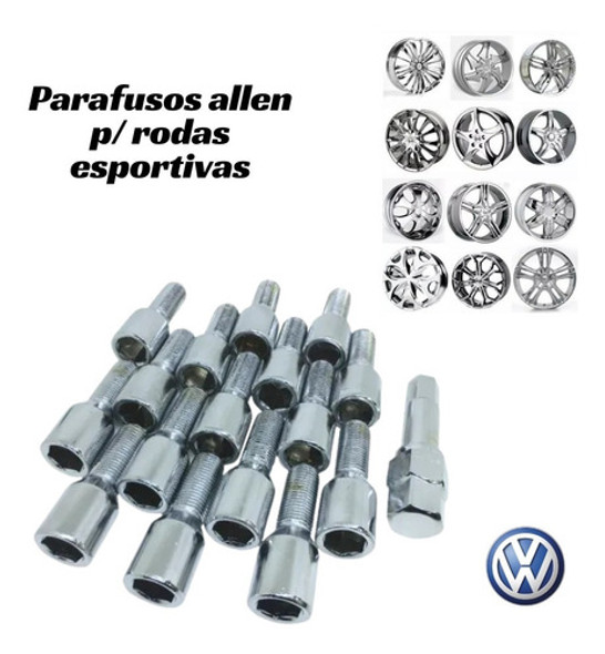 16 Parafuso Allen Mult. Roda Esportiva Vectra Gm 12 X 1,5mm 1