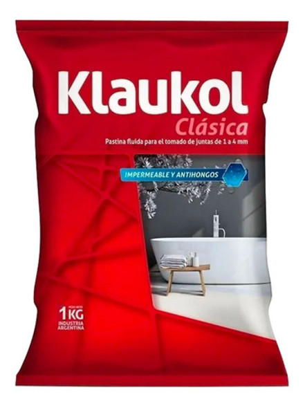 Pastina Klaukol Fluida Premiun Bolsa X 1kg Varios Colores 0