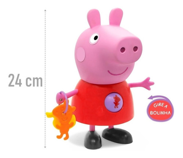 Boneca Peppa Pig Com Atividades Infantil - Elka 1