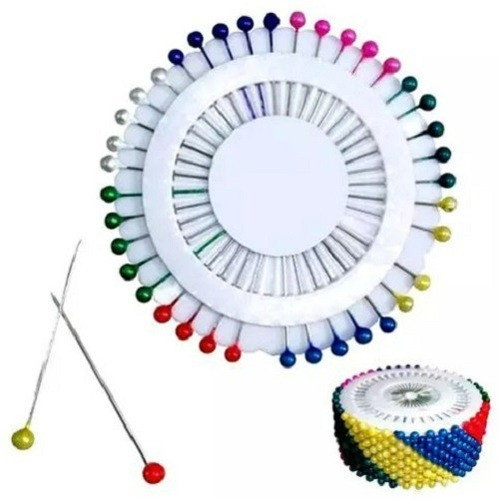 400 Alfinetes Cabeça Bola Colorida Fino Costura Patchwork 0