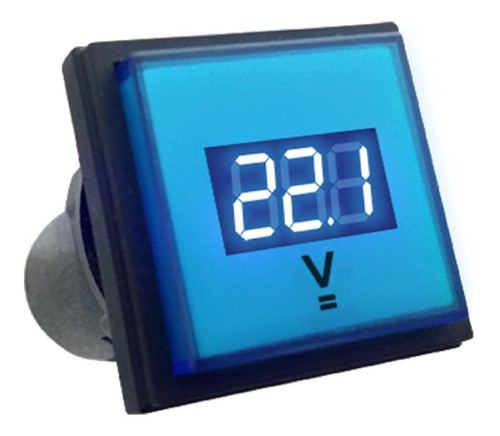 Voltimetro Digital Baw 5 A 30vcc Continua Ojo Buey Led Azul 0