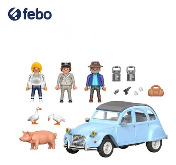 Auto Citroen Playmobil 2cv 57piezas Juguetes 70640  Febo 1