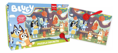 Puzzles Bluey Secreto Con Lupa 48 Pzs Tapimovil Blu01207 0
