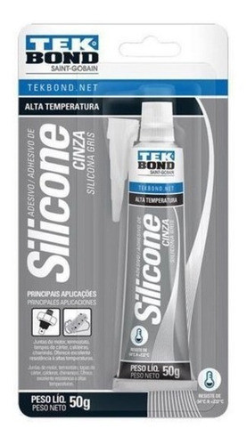 Cola Silicone Grey Alta Temperatura Tek Bond Dpi-012821 0