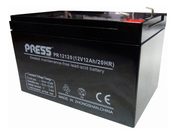 Bateria P/ Bicicleta Electrica 12v 12a 6 Dzm 12 Libre Manten 0