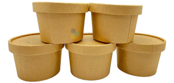 Pote Polipapel, Envase Descartable 250cc, Helado, Sopa X10 0
