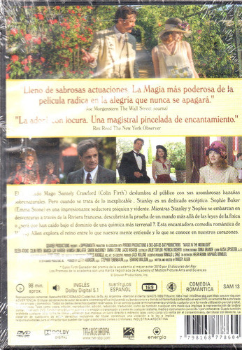 Magia A La Luz De La Luna - Dvd Nuevo Orig. Cerrado - Mcbmi 1