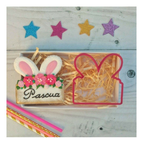 Cortante Cartel Conejo Galletitas Masas Porcelana 1